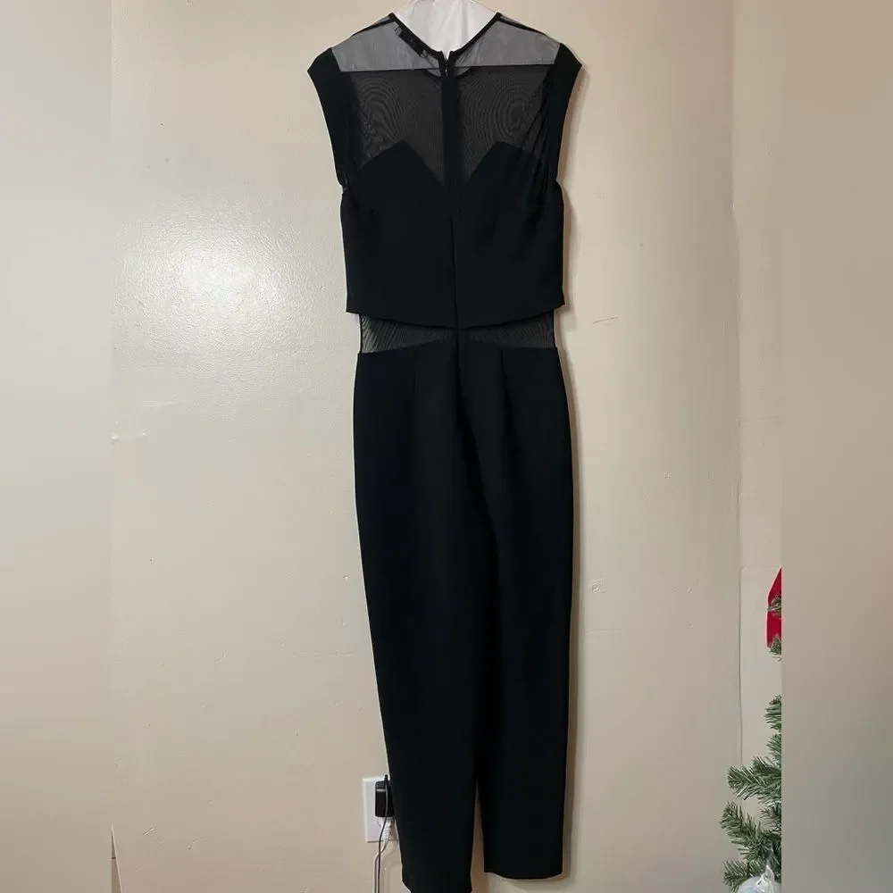 Sandro black mesh jumpsuit Size Medium/IT 2 - Picture 2 of 7